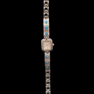 Lexington Ladies Quartz Analog Watch With Turquoise Accents